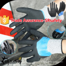 SRSAFETY 13G Бесшовные трикотажные с водонепроницаемыми песчаными двойными нитрильными перчатками защитные рабочие перчатки